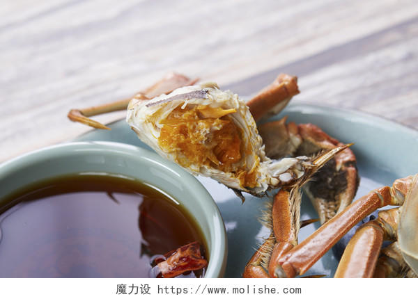 鲜美食物大闸蟹背景图片